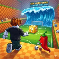 Play Kick a Lucky Block: Tsunami Football now!